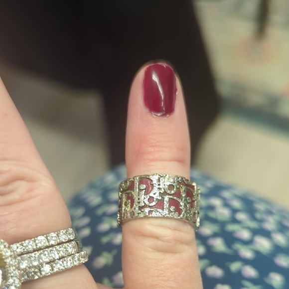 Jewelry - Silver and Red Patterned Ring